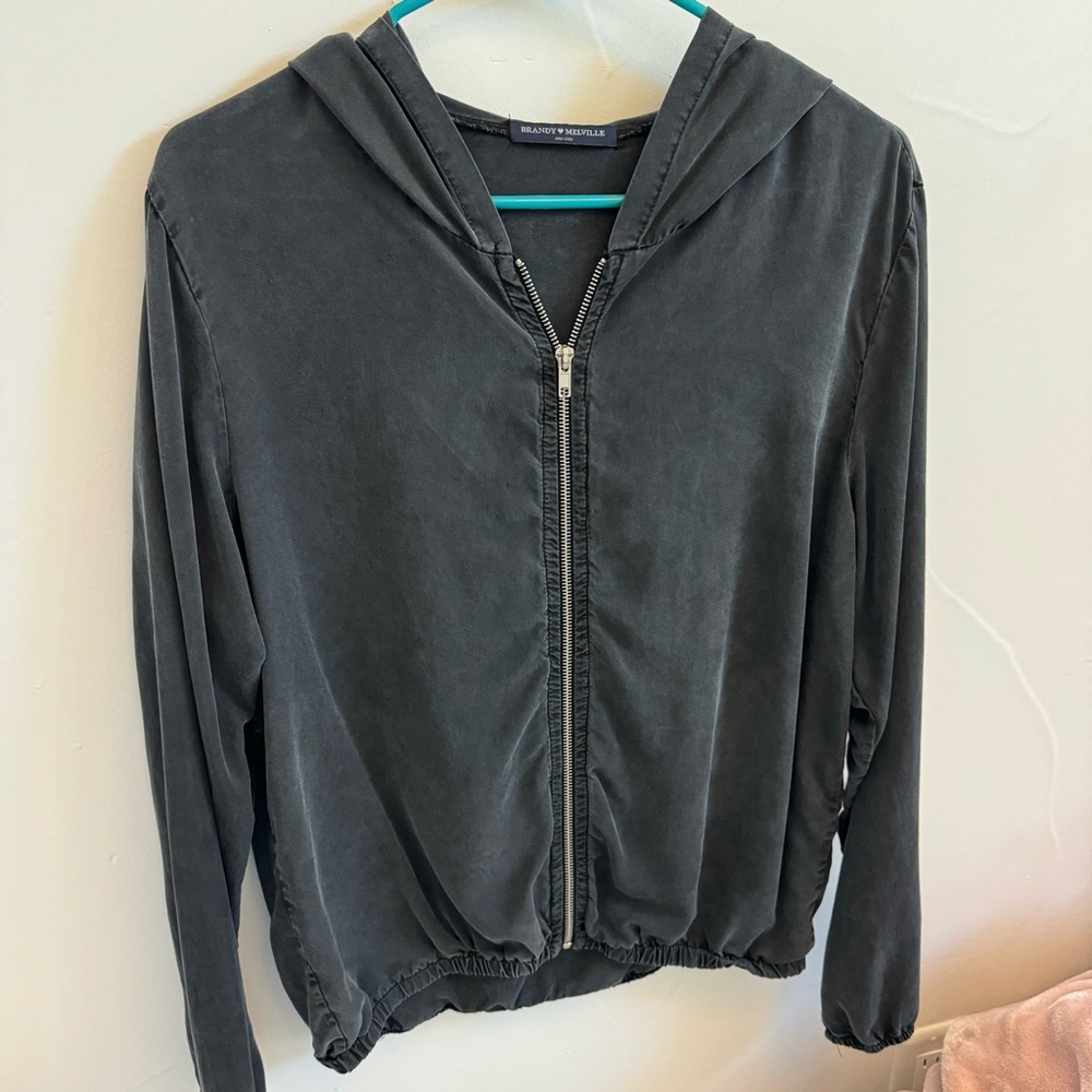 black brandy zip up